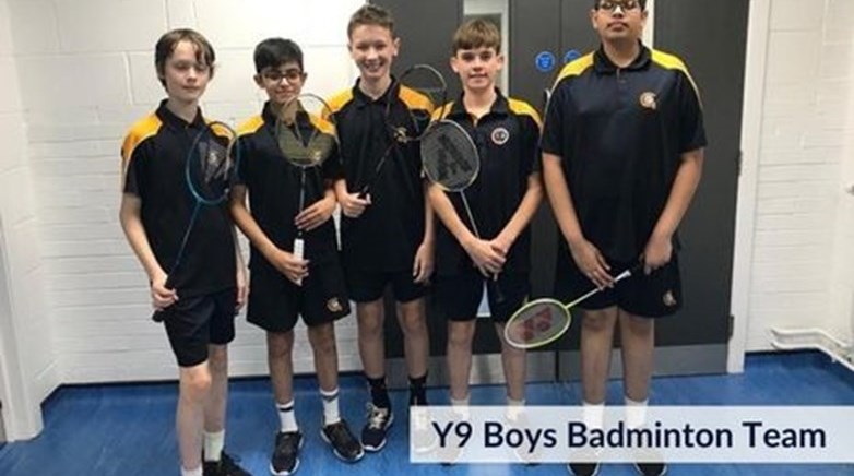 Y9 Boys Badminton Team