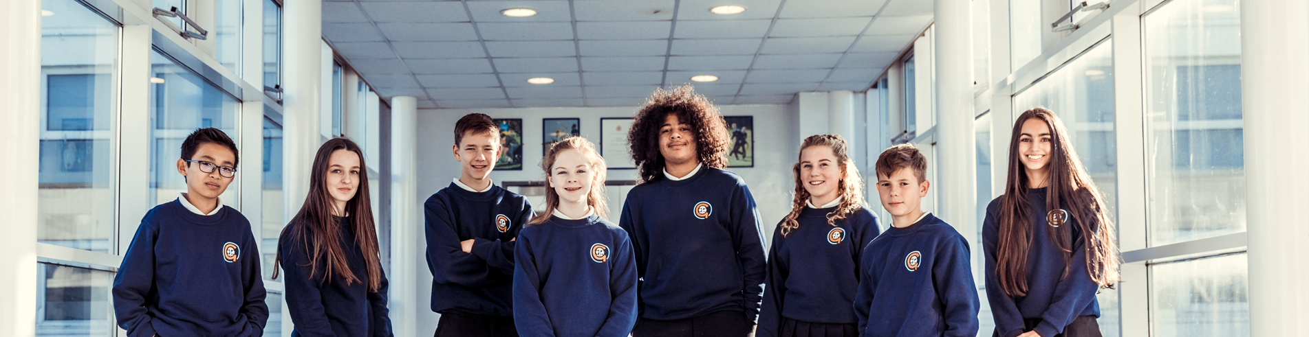 Children wearing Gosforth Academy School Uniform