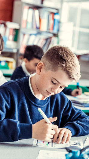 Boy does languages at Gosforth Academy