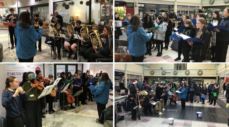 Gosforth Academy Students spread festive cheer