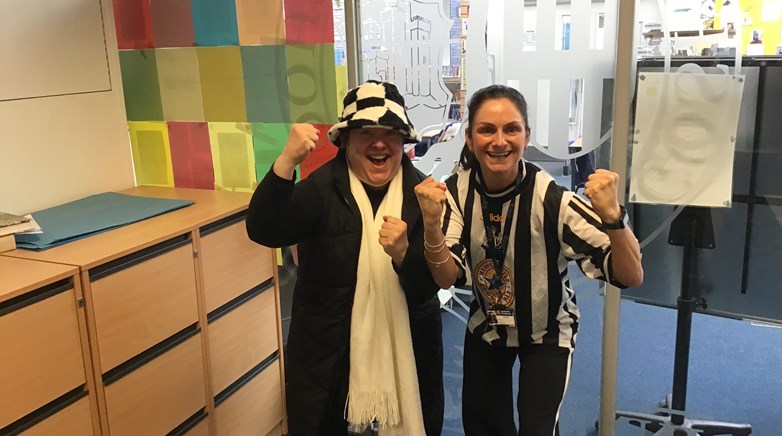 Black and white day at Gosforth Academy 