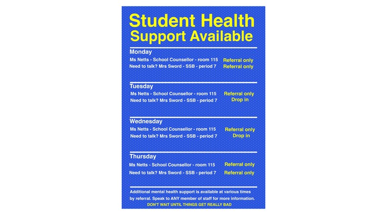 Student Health Support Available
