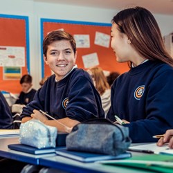 Children in Gosforth Academy classroom learning