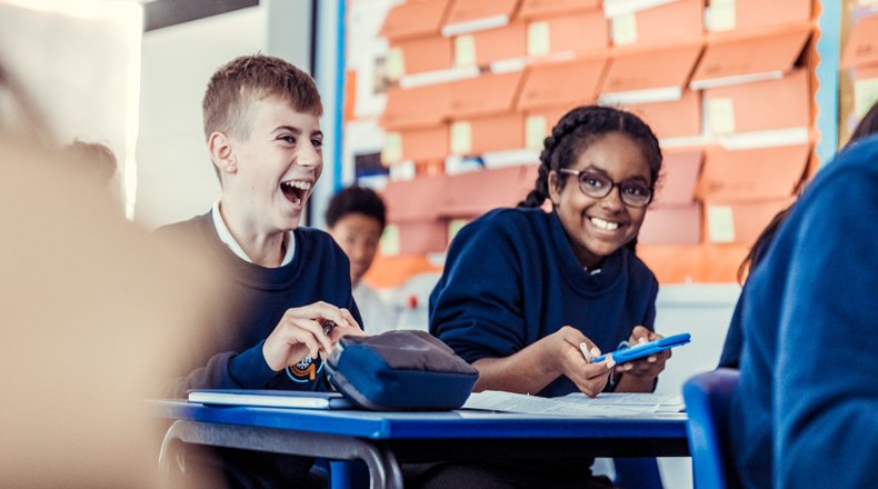 Children in Maths Class at Gosforth Academy